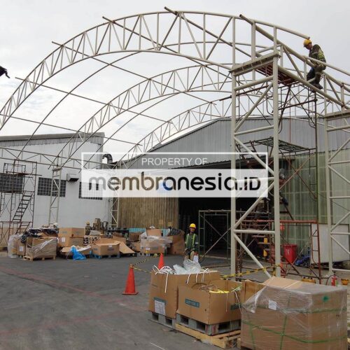 rangka kanopi warehouse gudang