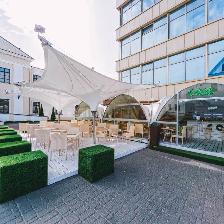 tenda kanopi tarik cafe