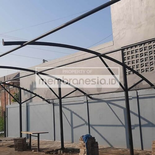 rangka kanopi membran parkiran