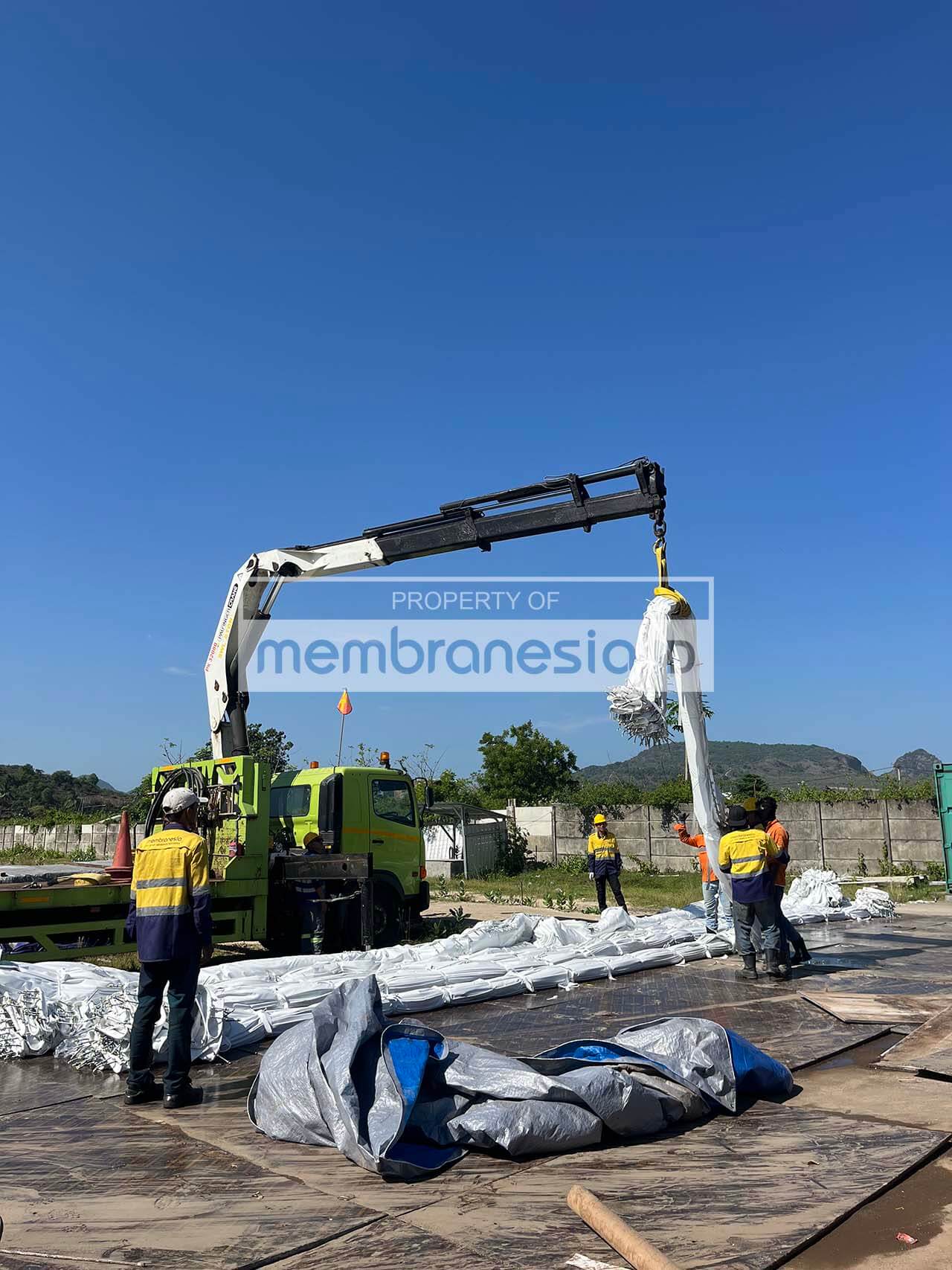 instalation tensile membrane textile