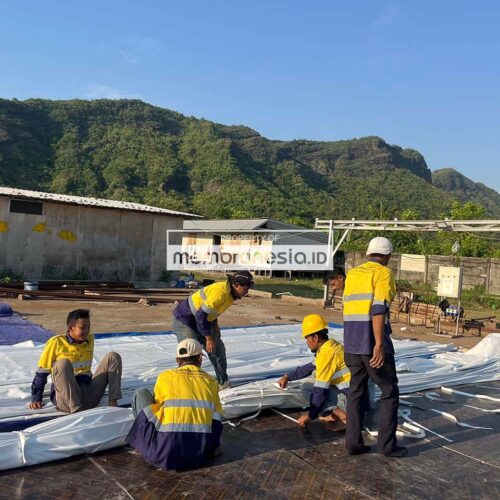 terpal membran di ikat