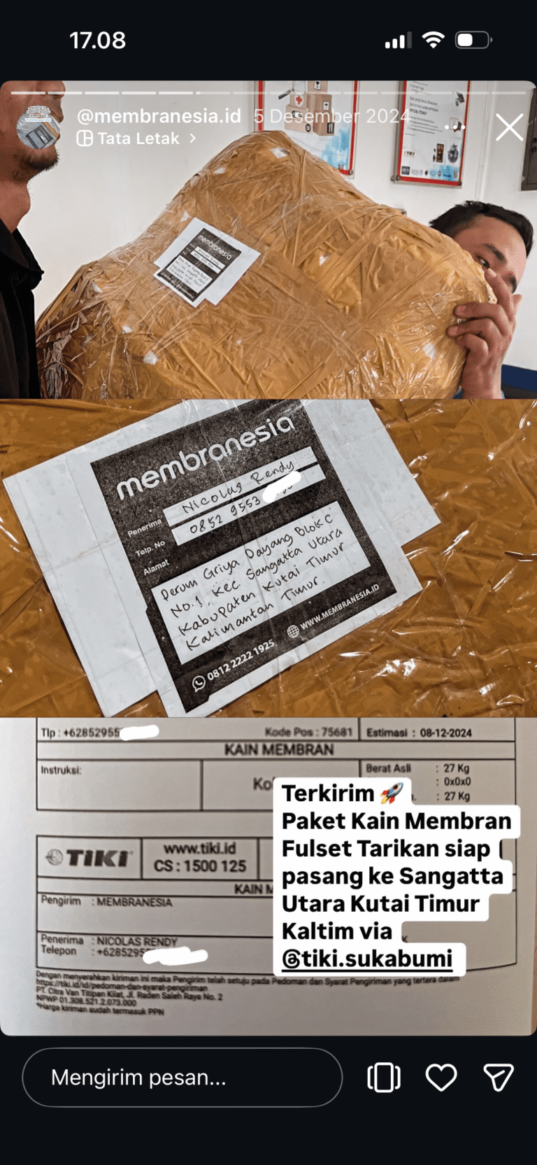 Pengiriman ke Kutai Timur