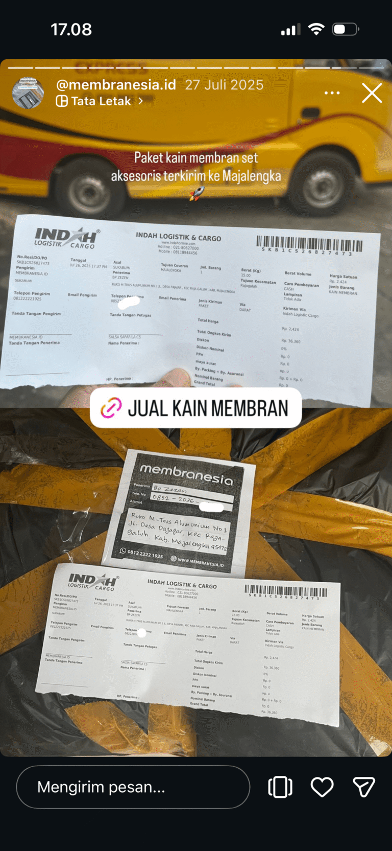 Pengiriman ke Majalengka