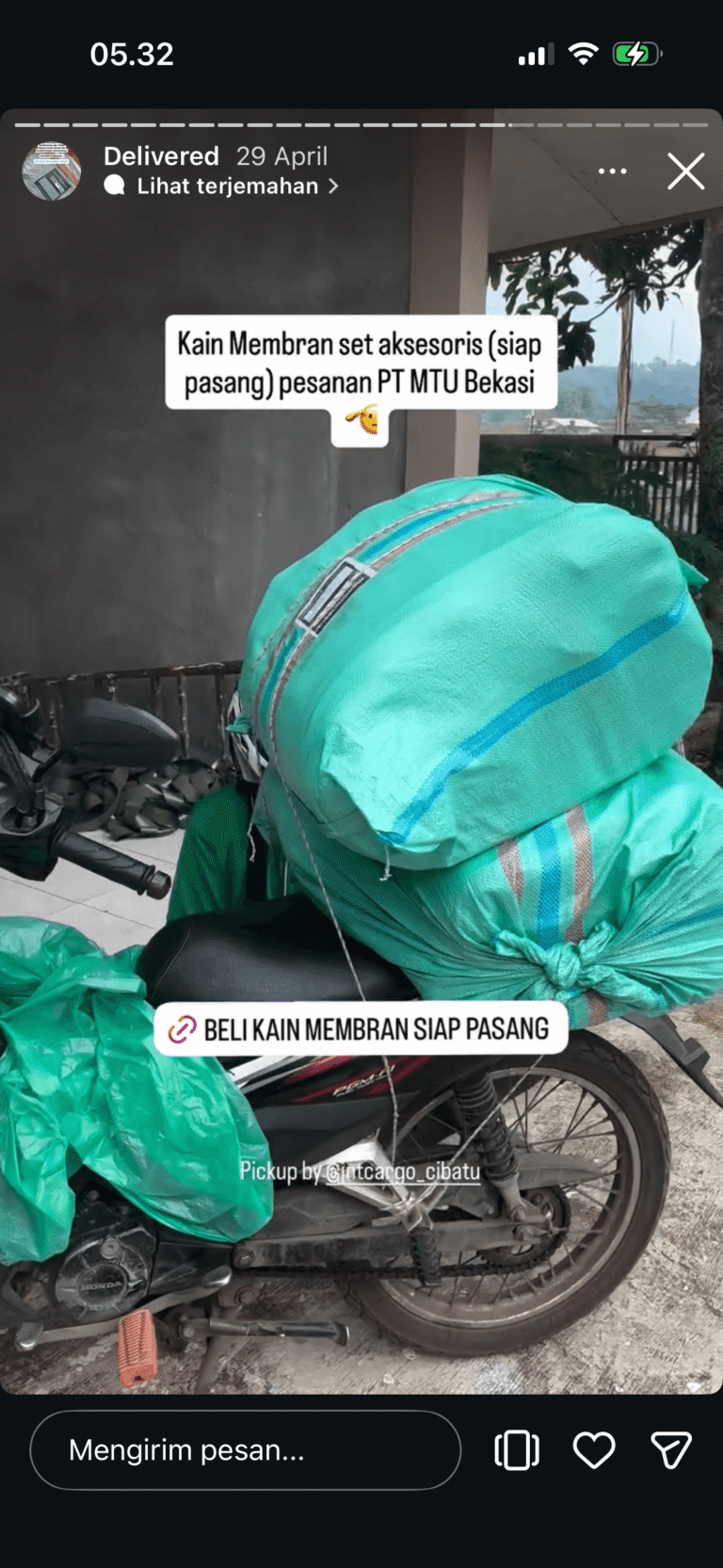 Terkirim ke Bekasi, Jawa Barat