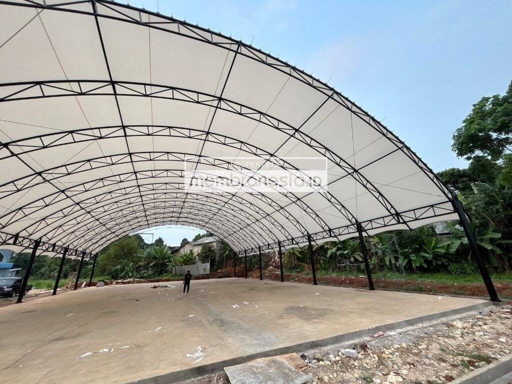 atap membran lapangan serbaguna